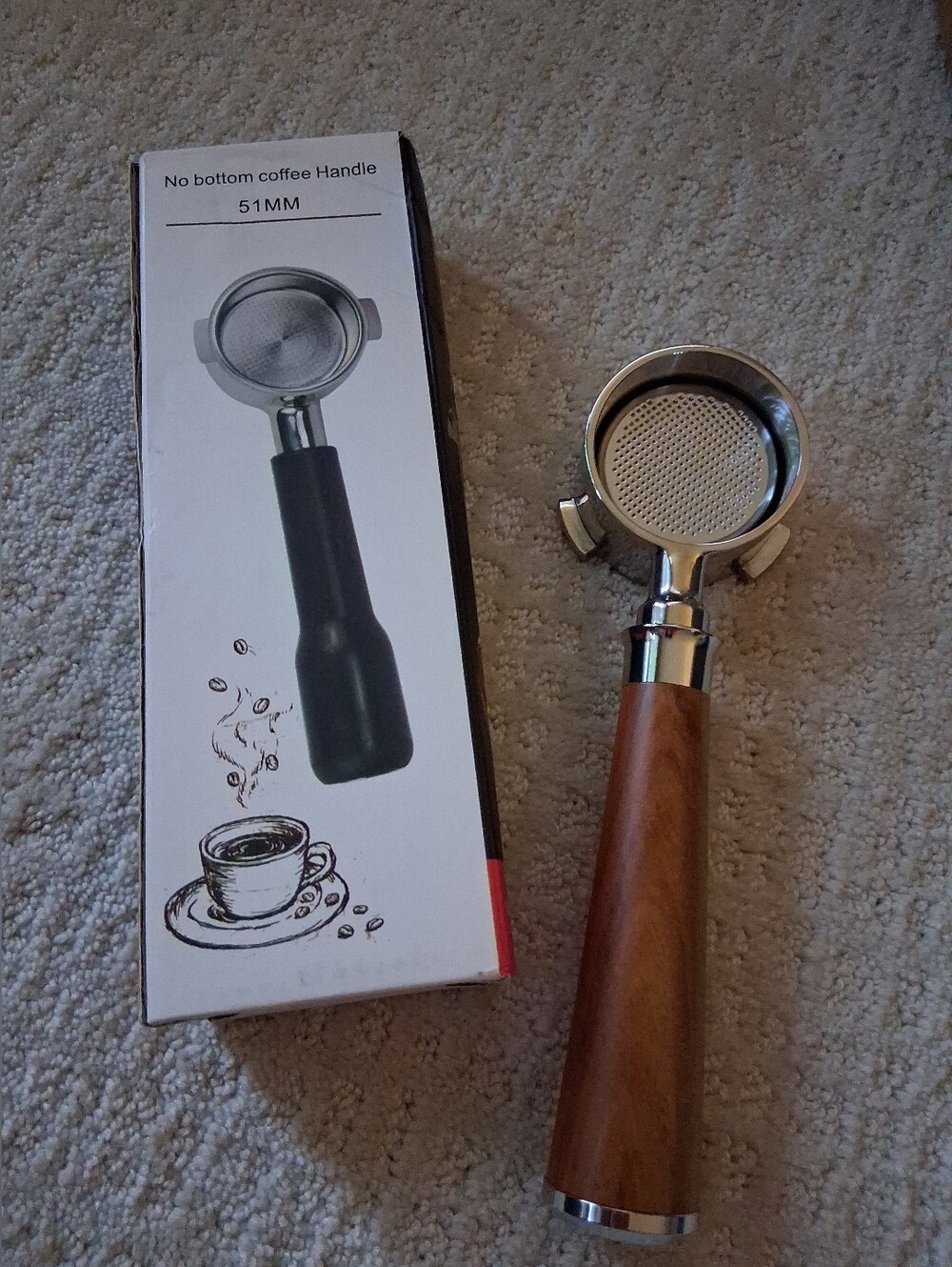 Wood-Handle Portafilter - Brown